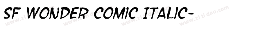 SF Wonder Comic Italic字体转换
